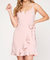 Faux Wrap Skirt Cami Dress - Rose