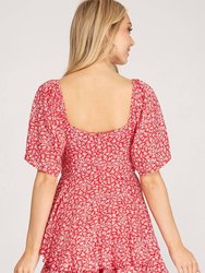 Flutter Half Sleeve Layered Romper