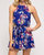 Hawaiian Floral Print Romper - Royal Blue