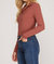 Long Sleeve Ribbed Knit Collared Bodysuit