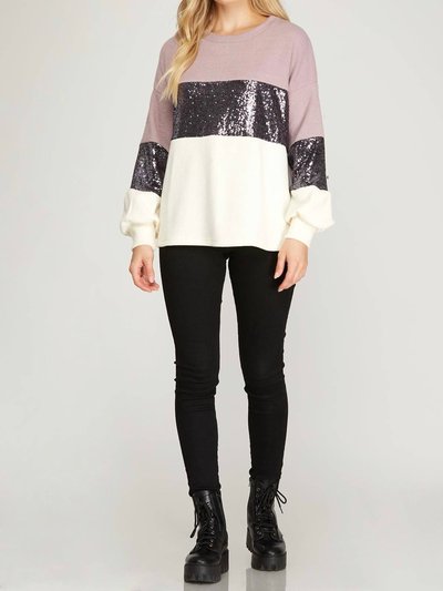 SHE + SKY Multi Colored Sweater With Sequins product