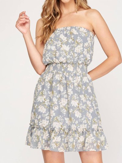 SHE + SKY Audrey Floral Strapless Dress product