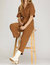 Corduroy Belted Jumpsuit In Camel