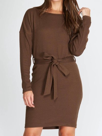 SHE + SKY Dolman Long Sleeve Boatneck Sweater Dress product