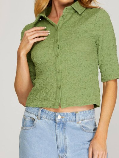 SHE + SKY Half Sleeve Knit Button Down product