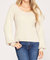 Long Sleeve Knit Sweater Top - Light Taupe