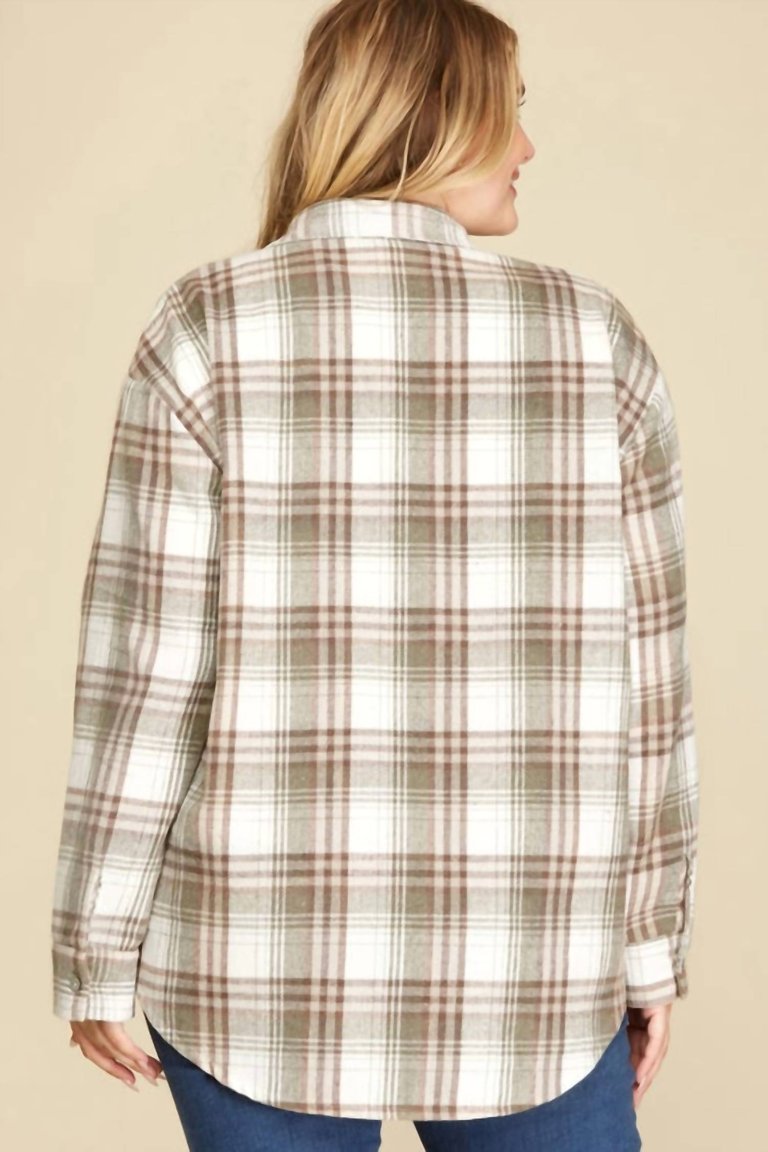 Long Sleeve Woven Flannel Top