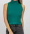 Mock Neck Knit Tank - Jade Green