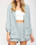 Open Front Blazer - Seafoam