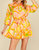 Printed Romper - Orange/Yellow