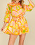 Printed Romper - Orange/Yellow