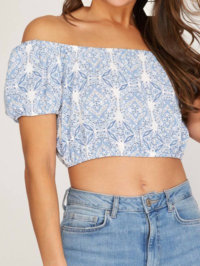 SHE + SKY Puff Sleeve Crop Top product