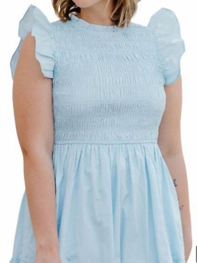 SHE + SKY Ruffle Sleeve Smocked Dress product