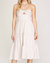 Tallulah Falls Sleeveless Halter Midi Dress - White/Tan