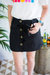 The Reagan Mini Skort In Black - Black