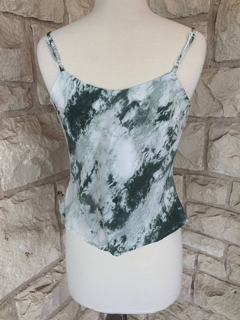 Tie Dye Camisole In Sea Green