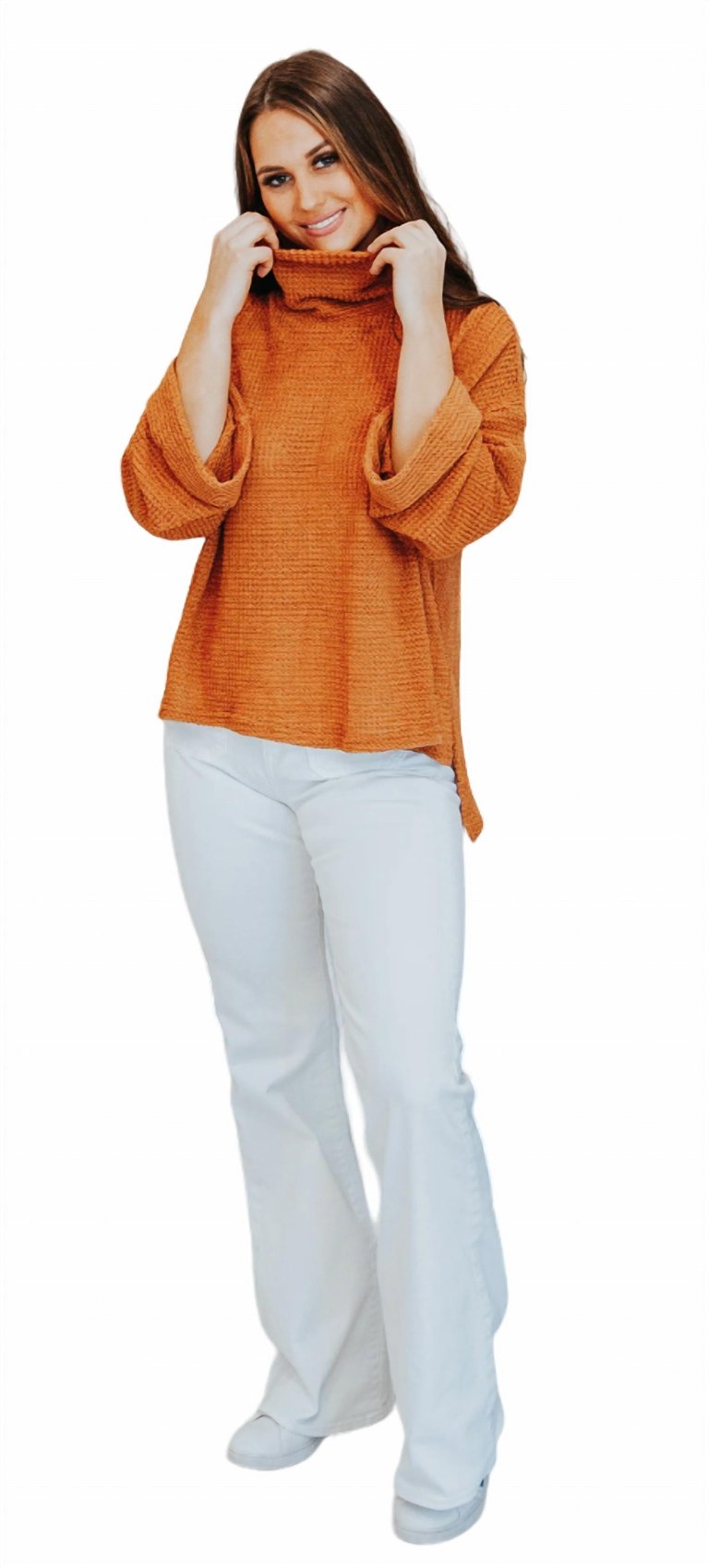 Worth A Date Sweater - Orange