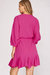 Woven Dress In Hot Pink