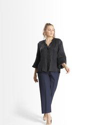 Andila Pleated Trousers // Navy
