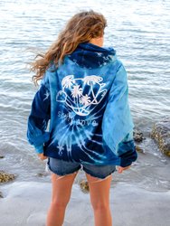 Blue Storm Tie-Dye Hoodie