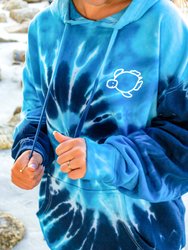 Blue Storm Tie-Dye Hoodie - Blue