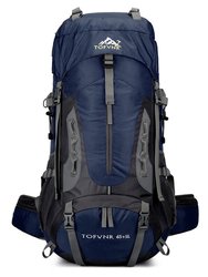 70L Camping Backpack Travel Bag Climbing Men Women Hiking Trekking Bag Outdoor Mountaineering Sports Bags Hydration Luggage Pack - Navy