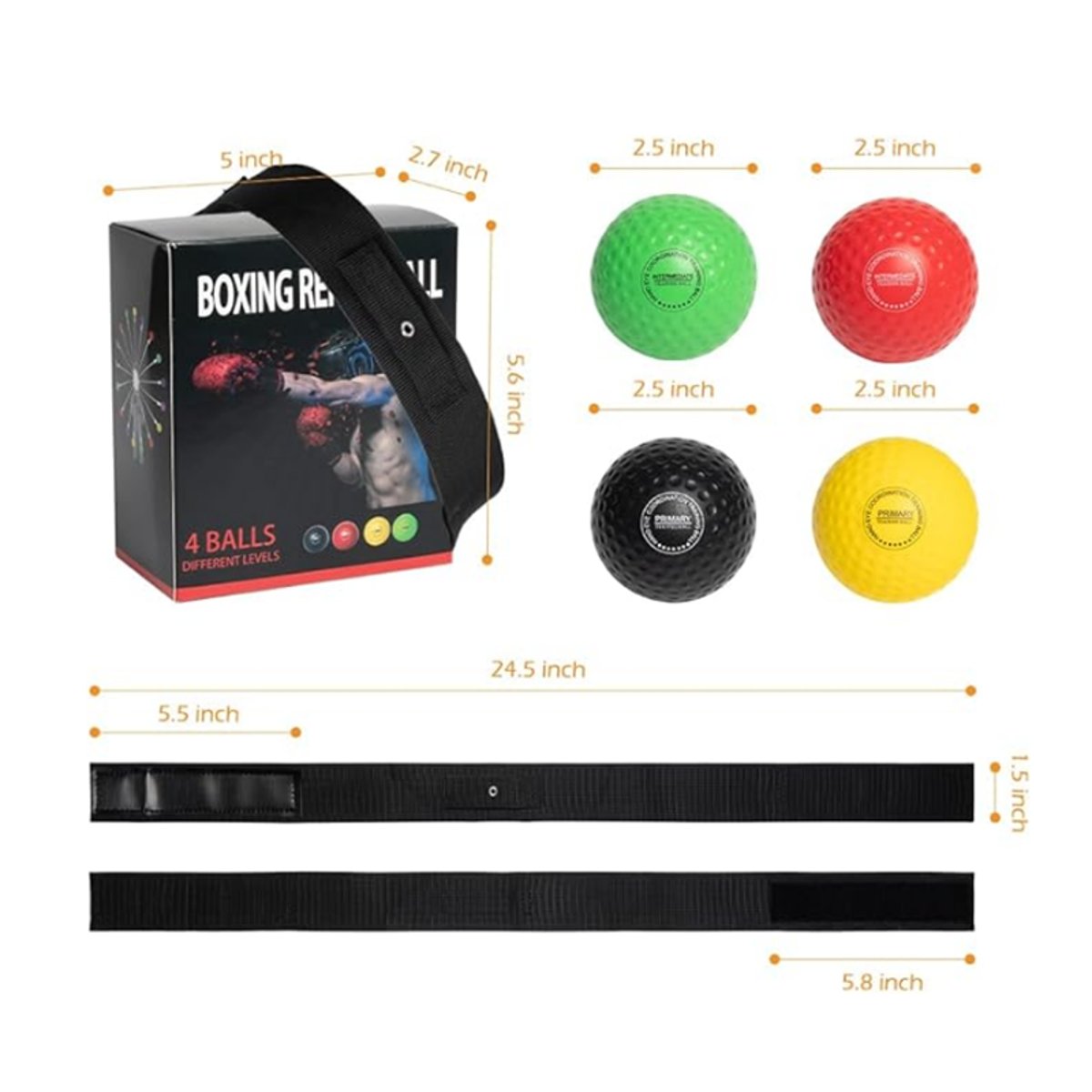 Boxing Reflex Ball Set, with 3 Difficulty Level Boxing Balls & Headban –  GizModern