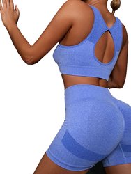 Gym Training Yoga Suit Set - Blue