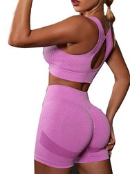 Gym Training Yoga Suit Set - Purple