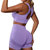 Gym Training Yoga Suit Set - Light Purple