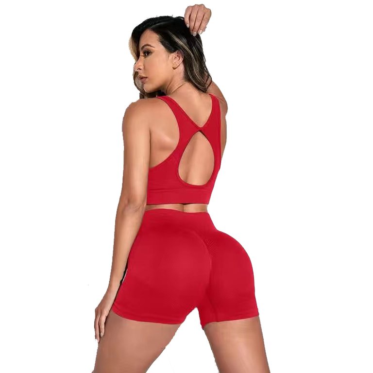 Gym Training Yoga Suit Set - Red