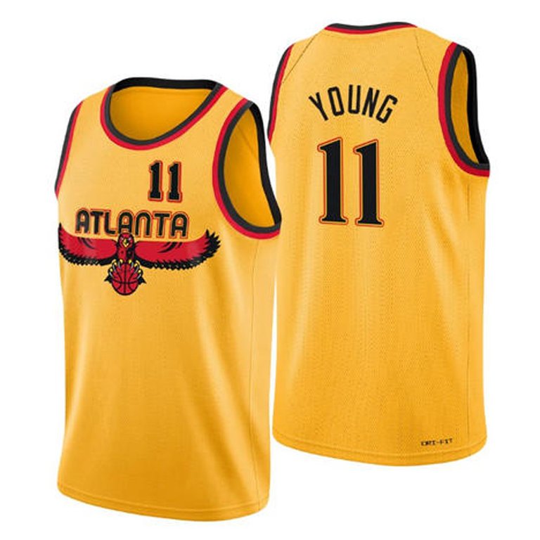 Mens Atlanta Hawks Trae Young 2021-22 City Jersey - Yellow