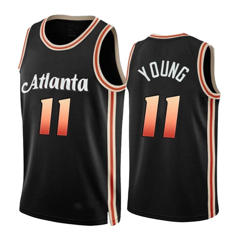 Mens Atlanta Hawks Trae Young Black 2022-23 City Edition Jersey - Black