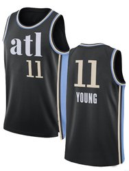 Men's Atlanta Hawks Trae Young Black 2024 City Edition Swingman Jersey - Black