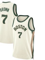 Men's Boston Celtics Jaylen Brown 2024 City Edition Jersey - White