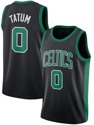 Men's Boston Celtics Jayson Tatum Black Jersey - Black