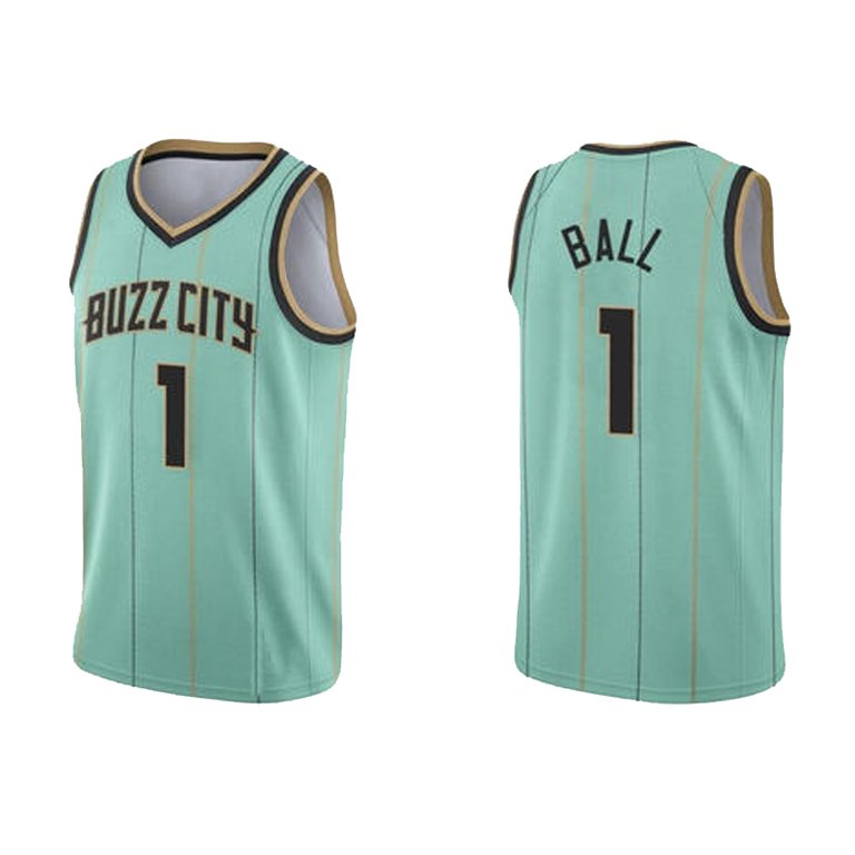 Mens Charlotte Hornets Lamelo Ball 1# City Edition Jersey - Green