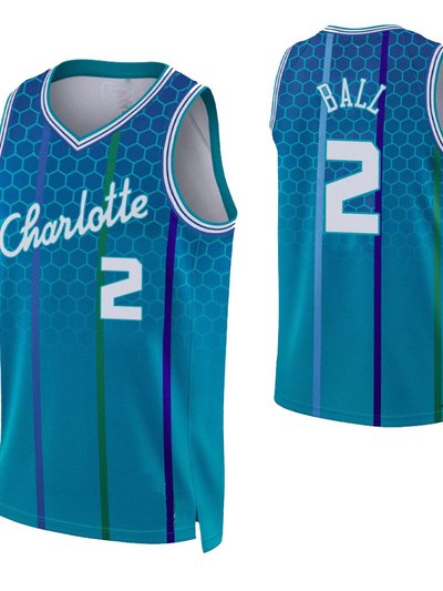 SheShow Men's Charlotte Hornets LaMelo Ball 2# 75TH Anniversary Jersey product