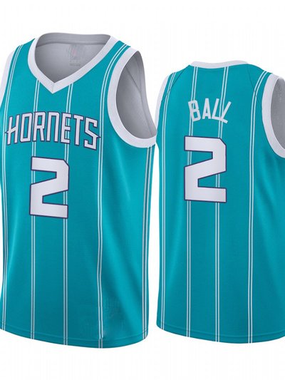 SheShow Men's Charlotte Hornets LaMelo Ball 2# Basketball Jersey Blue product