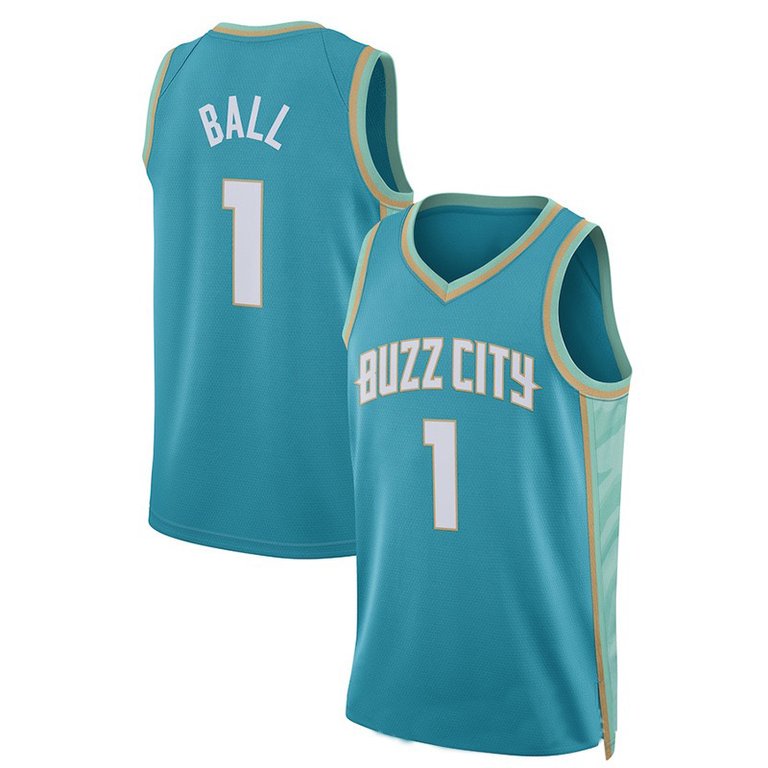 Mens Charlotte Hornets LaMelo Ball 2024 City Edition Jersey - Blue