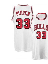 Men's Chicago Bulls #33 Scottie Pippen White Throwback Jersey - White
