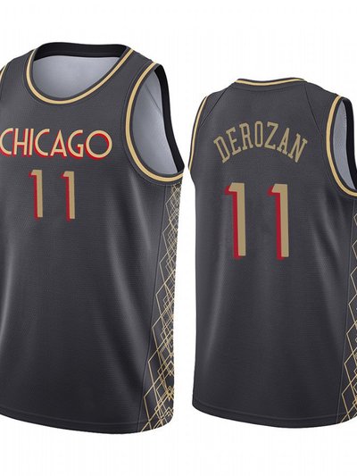 SheShow Men's Chicago Bulls DeMar DeRozan 11# Basketball Jersey Black product