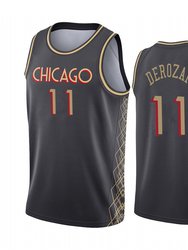 Men's Chicago Bulls DeMar DeRozan 11# Basketball Jersey Black - Black
