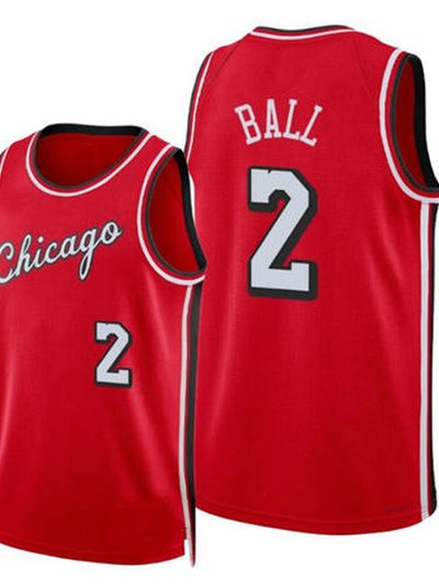 SheShow Men's Chicago Bulls Lonzo Ball 2021-22 City Edition Jersey product
