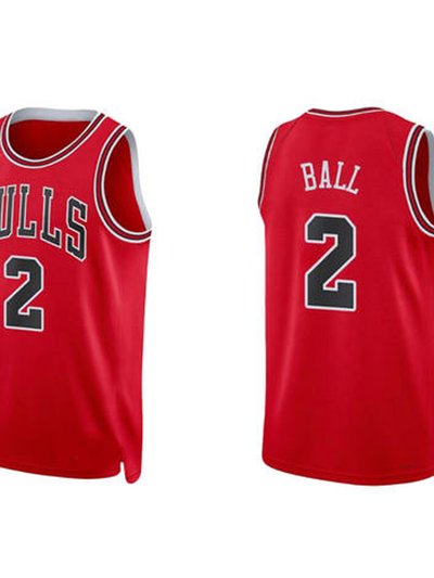 SheShow Mens Chicago Bulls Lonzo Ball Icon Edition Jersey product