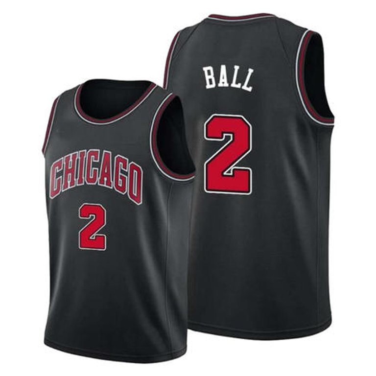 Mens Chicago Bulls Lonzo Ball Statement Edition Jersey - Black