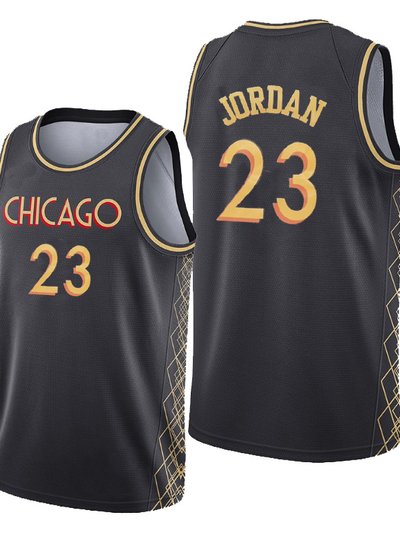 SheShow Men's Chicago Bulls Michael Jordan 23# Basketball Jersey Black product