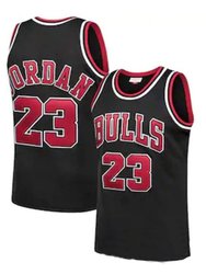Mens Chicago Bulls Michael Jordan Black Hardwood Classics Jersey - Black
