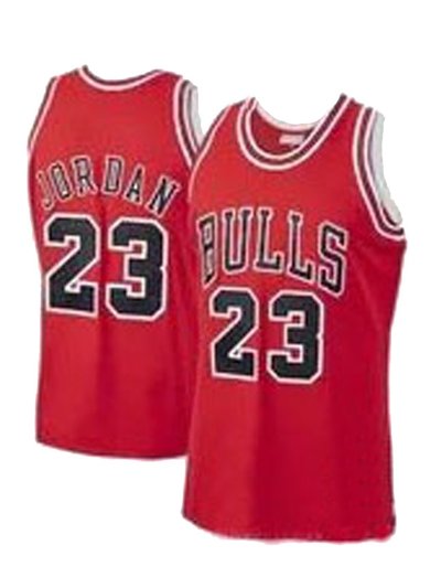 SheShow Mens Chicago Bulls Michael Jordan Red Hardwood Classics Jersey product