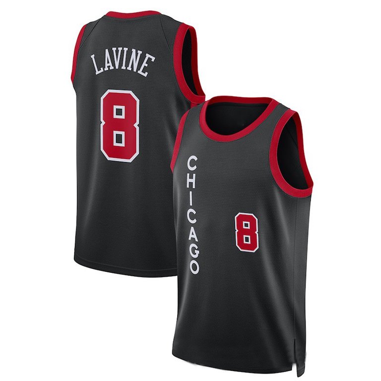 Men's Chicago Bulls Zach LaVine 2024 City Edition Jersey Black - Black